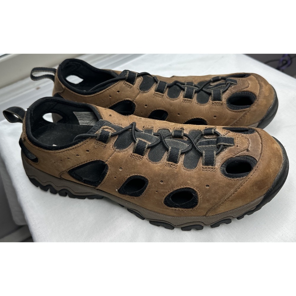 Mens Duluth Wild Boar 2.0 Oiled Leather Sandals 12 Brown Anti microbial No Slip‎